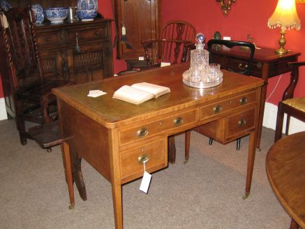 A 19thc mahogany desk at Crows Nest Antiques
